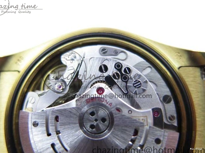 MiroTime 0306 Daytona 116589RBOW YG Rainbow Crystal BLF Best Edition Black Dial on YG Bracelet A SmoothTexture 3175